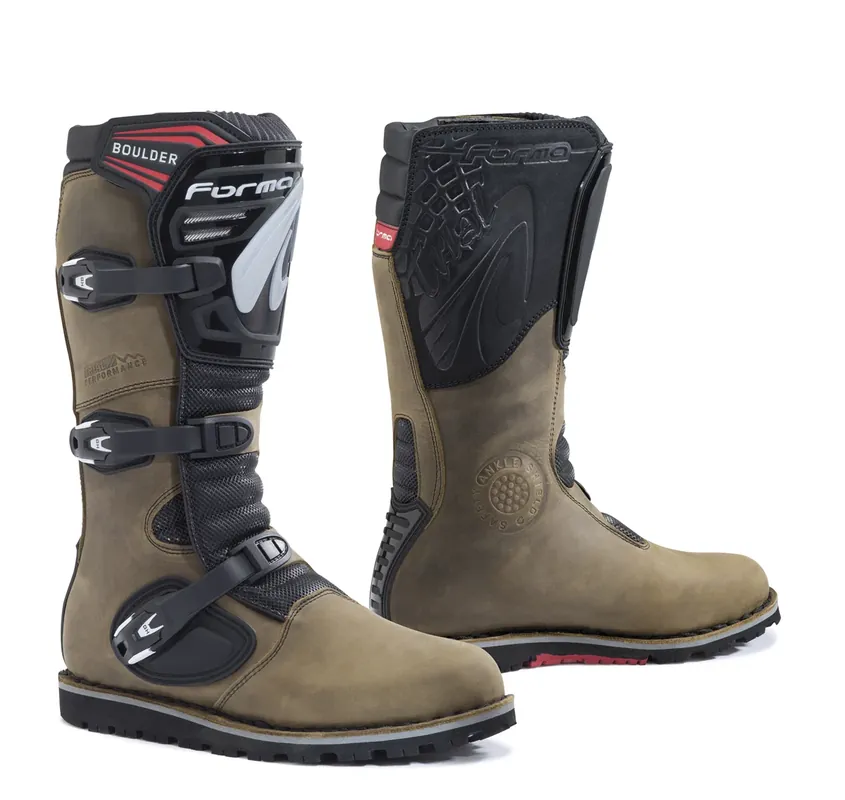 Nuova Collezione Stivali Moto Trial Forma Boots BOULDER Brown Marrone