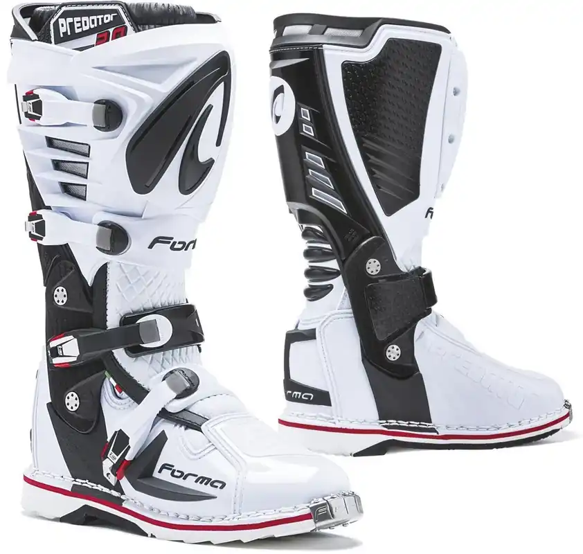 Consegna Rapida Stivali Motocross Forma Boots PREDATOR 2.0 White Bianco