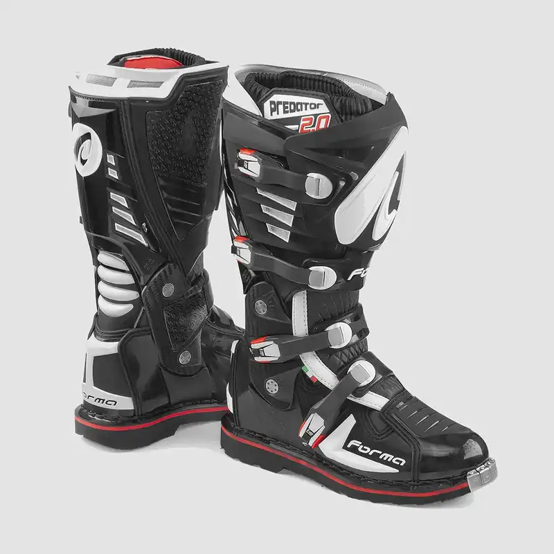 Stivali Motocross Forma Boots PREDATOR 2.0 Black Nero Reso Gratuito