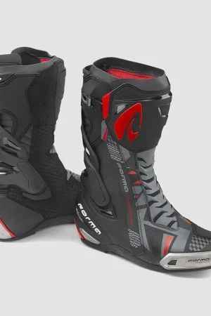 Pagamento Sicuro Stivali Moto Racing Forma Boots PHANTOM Nero Grigio Rosso