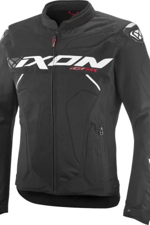 Bestseller Giubbotto Moto Estivo Ixon IONIX In Tessuto Nero Bianco