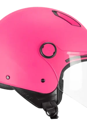 Ultima Occasione Casco Moto Jet SKA-P 1LHA LUKE Mono Rosa Fluo Opaco Con Visiera Lunga