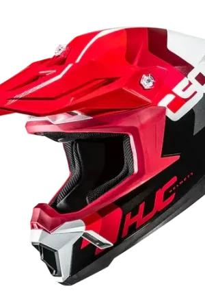 Ultime Pezzi Casco Integrale Motocross HJC C50 PRIMAL MC1 Rosso Nero Argento Bianco Lucido