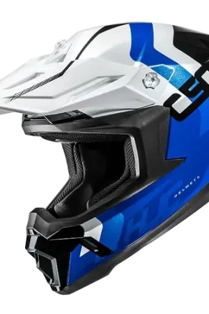 Bestseller Casco Integrale Motocross HJC C50 PRIMAL MC2 Bianco Blu Nero Lucido