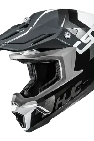 Casco Integrale Motocross HJC C50 PRIMAL MC5 Bianco Argento Grigio Nero Lucido Offerta Del Giorno