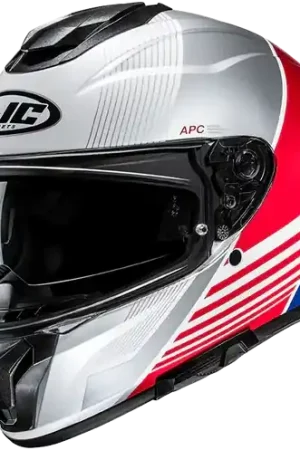 Acquista Ora Casco Moto Integrale HJC C71 MORIX MC21 Bianco Argento Rosso Blu Lucido