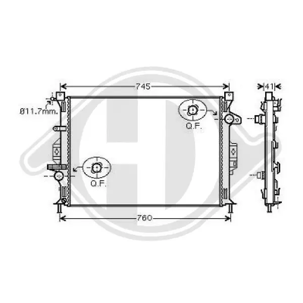Radiatore motore Ford Galaxy 06-10 (Cod. DCM2095) Spedizione Espresso