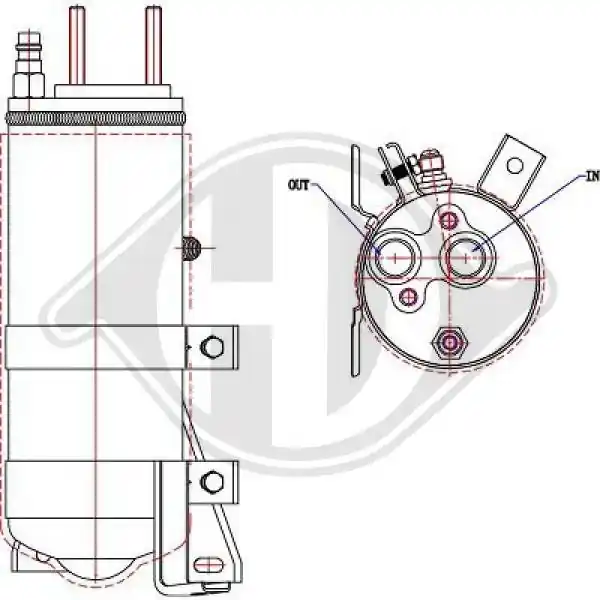 Essiccatore, Climatizzatore Ford Transit 00-06 (Cod. DCT1101) Consegna Rapida