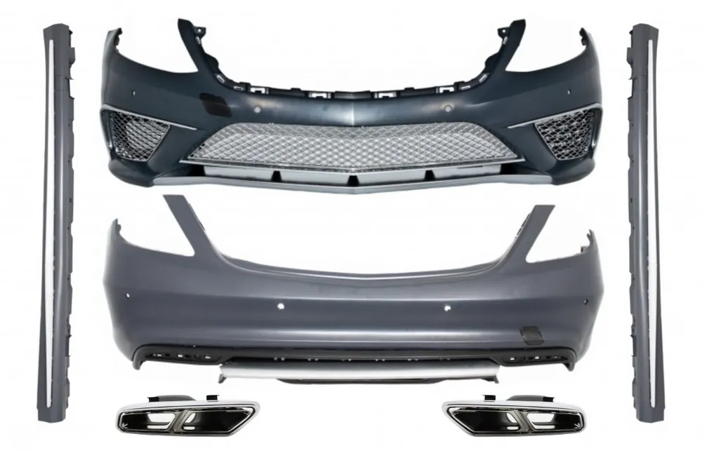 A Buon Prezzo Kit carrozzeria completo con terminali di scarico cromate per Mercedes W222 Classe S (2013-07.2017)
