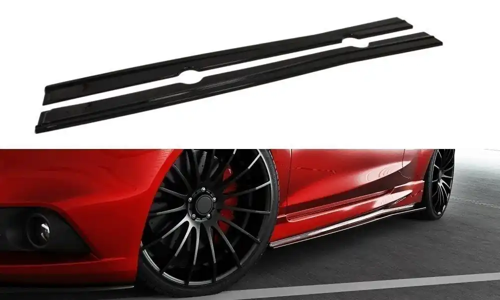 Diffusori minigonne Ford Fiesta ST / ST-Line Mk7 / Mk7 FL nero opaco (Cod. FO-FI-7/7F-ST-SD1T) Scelto Dai Clienti