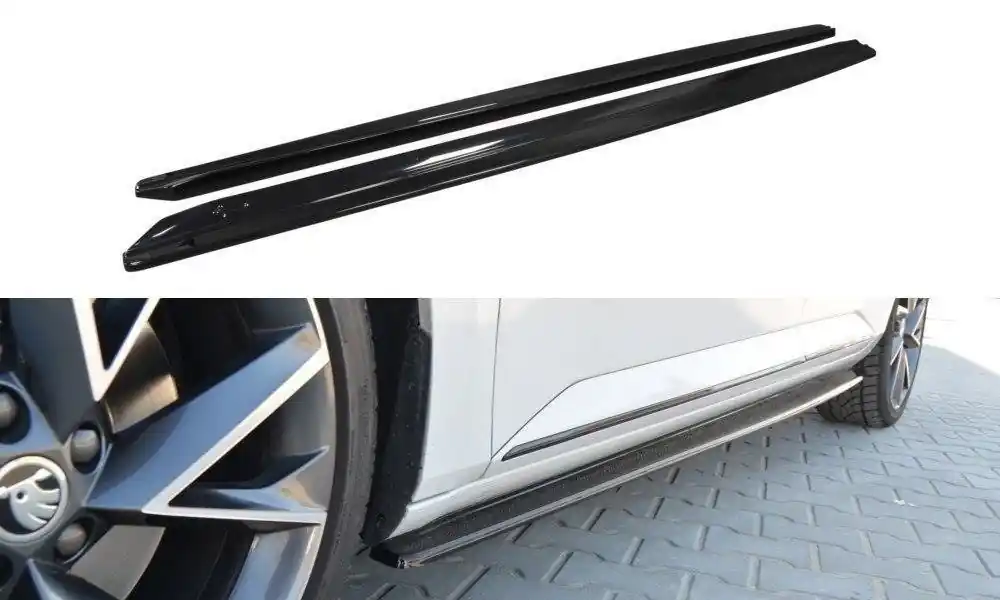 Diffusori minigonne Skoda Superb Mk3 nero opaco (Cod. SK-SU-3-SD1T) Saldi