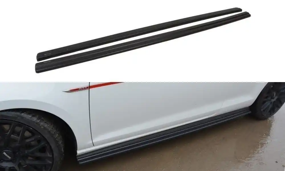 A Buon Prezzo Diffusori minigonne VW GOLF VII GTI PREFACE/FACELIFT (wide) nero opaco (Cod. VW-GO-7/7F-GTI-SD1T)