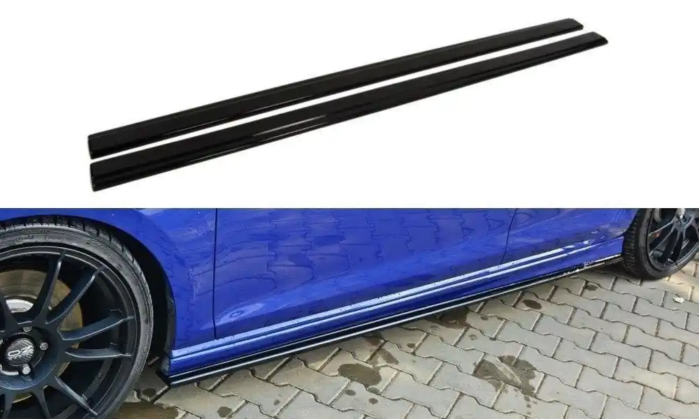 Prezzo Scontato Diffusori minigonne V.1 VW Golf 7 R / R-Line nero opaco (Cod. VW-GO-7-R-SD1T)
