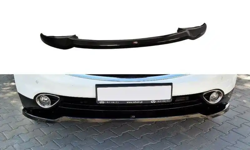 Pagamento Sicuro Splitter anteriore v.1 INFINITI QX70 nero opaco (Cod. IN-QX-70-1F-FD1T)