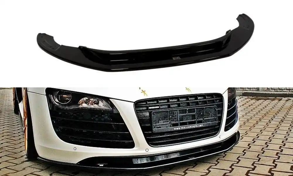 Splitter anteriore Audi R8 Mk.1 nero opaco (Cod. AU-R8-1-FD1+FD1RT) Nuova Collezione