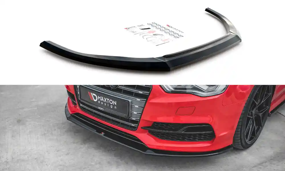 Splitter anteriore V.1 Audi S3 / A3 S-Line 8V berlina / Cabrio nero opaco (Cod. AU-S3-3-FD1T) Offerta Speciale