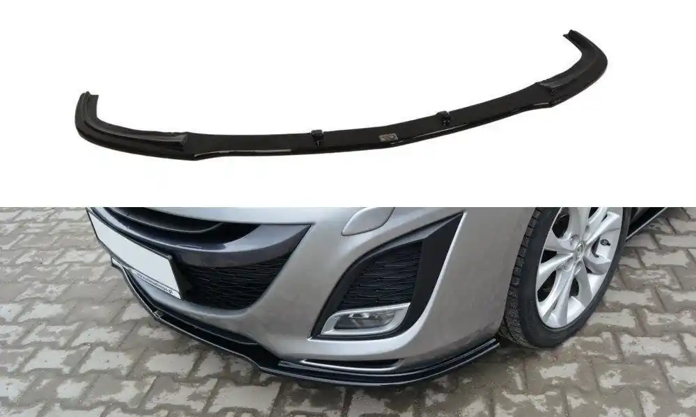 Splitter anteriore MAZDA 3 MK2 SPORT (PREFACE) nero opaco (Cod. MA-3-2-SPORT-FD1T) Di Tendenza