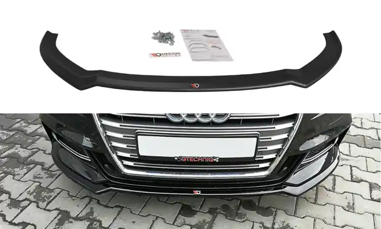 Nuovo Arrivo Splitter anteriore V.2 Audi S3 / A3 S-Line 8V FL berlina nero opaco (Cod. AU-S3-3F-FD2T)