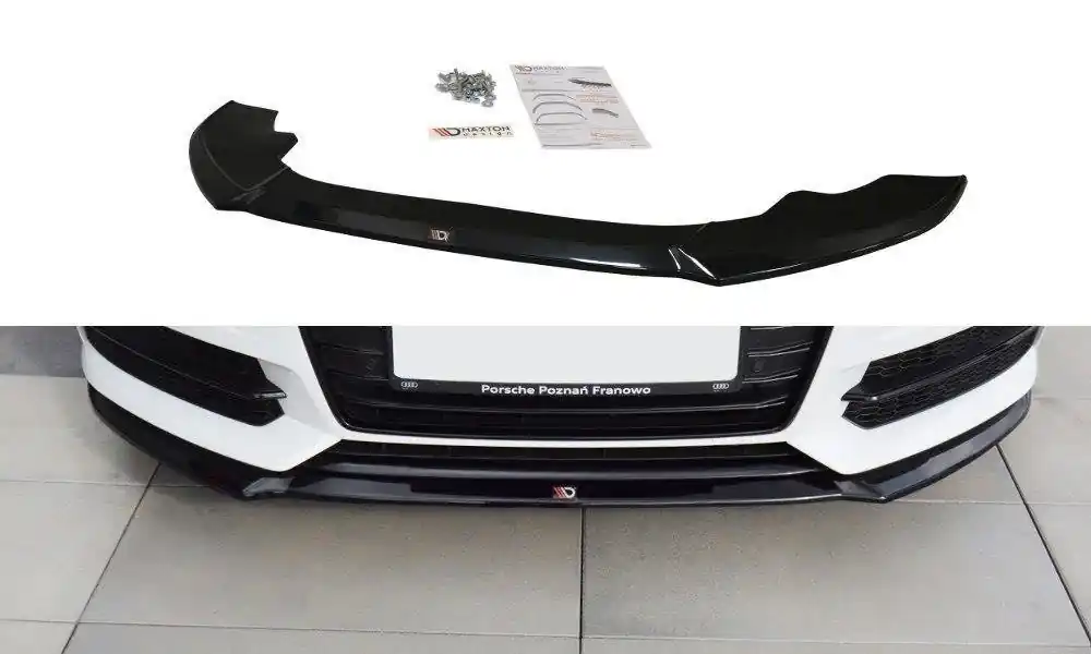 Nuova Collezione Splitter anteriore V.1 Audi S6 / A6 S-Line C7 FL nero opaco (Cod. AU-A6-C7F-SLINE-FD1T)