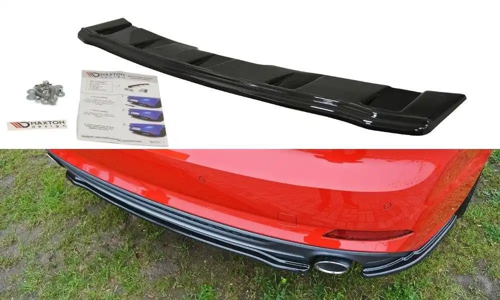 Offerta Speciale Splitter centrale posteriore Audi A5 S-Line F5 Coupe / Sportback (senza barre verticali) nero opaco