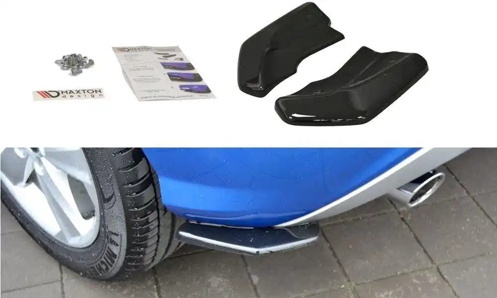 Splitters posteriori laterali Audi Q2 Mk.1 nero opaco (Cod. AU-Q2-1-RSD1T) Di Tendenza