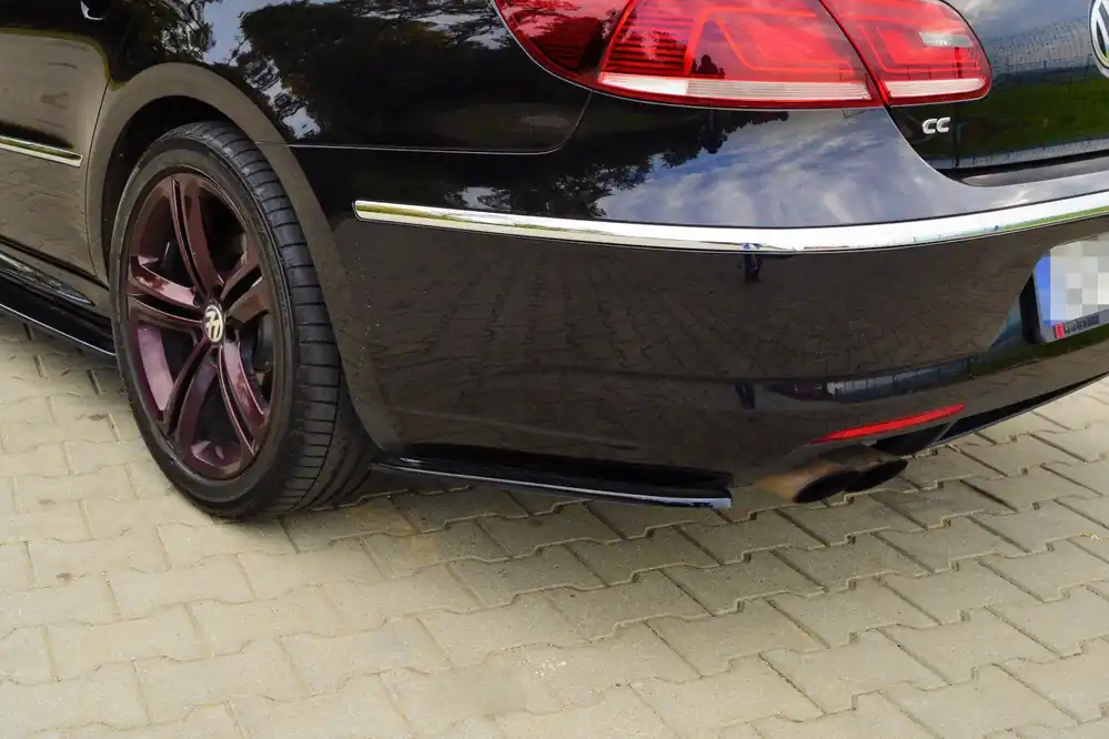 Di Tendenza Splitters posteriori laterali VOLKSWAGEN CC R-LINE nero opaco (Cod. VW-CC-1F-RLINE-RSD1T)