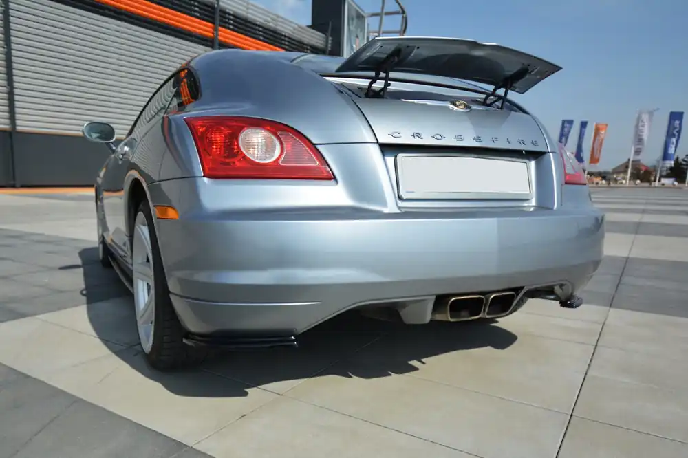 Spedizione Espresso Splitters posteriori laterali CHRYSLER CROSSFIRE nero opaco (Cod. CHR-CR-RSD1T)