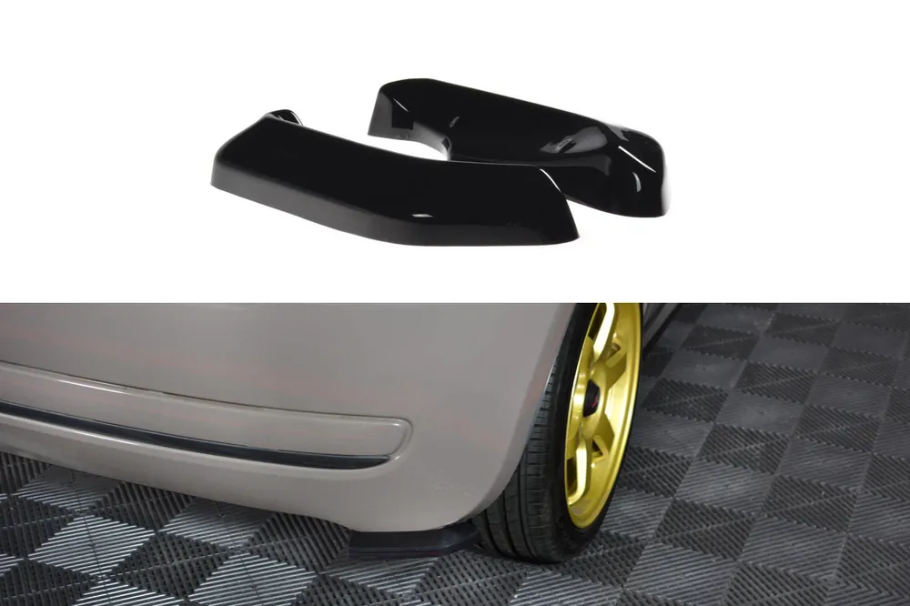 Nuova Collezione Splitters posteriori laterali FIAT 500 HATCHBACK PREFACE nero opaco (Cod. FI-500-RSD1T)