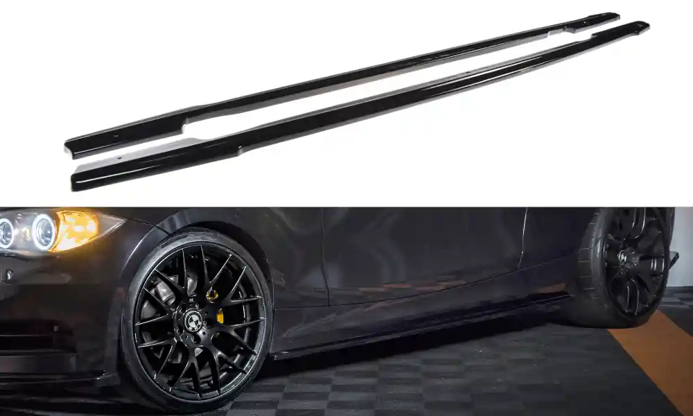 Promozione Diffusori minigonne BMW 1 E81/ E87 FACELIFT nero opaco (Cod. BM-1-81F-SD1T)