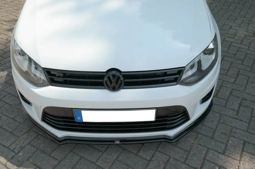 Direttamente Dal Produttore Splitter anteriore VOLKSWAGEN POLO MK5 R WRC nero opaco (Cod. VW-PO-5-WRC-FD1T)