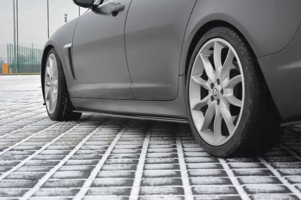 Diffusori minigonne JAGUAR XF (X250) MK1 SPORTBRAKE S-PACK nero opaco (Cod. JA-XFS-1F-SB-SD1T) A Buon Prezzo