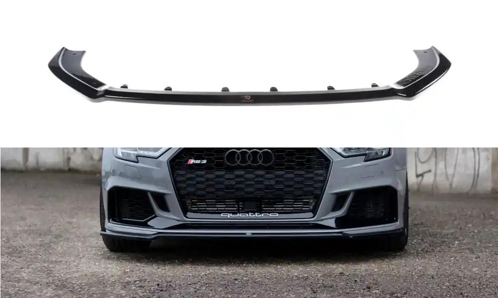 Saldi Splitter anteriore V.2 Audi RS3 8V FL berlina nero opaco (Cod. AU-RS3-8VF-S-FD2T)