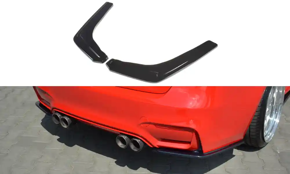 Nuova Collezione Splitters posteriori laterali V.1 BMW M3 F80 nero opaco (Cod. BM-3-80-M-RSD1T)