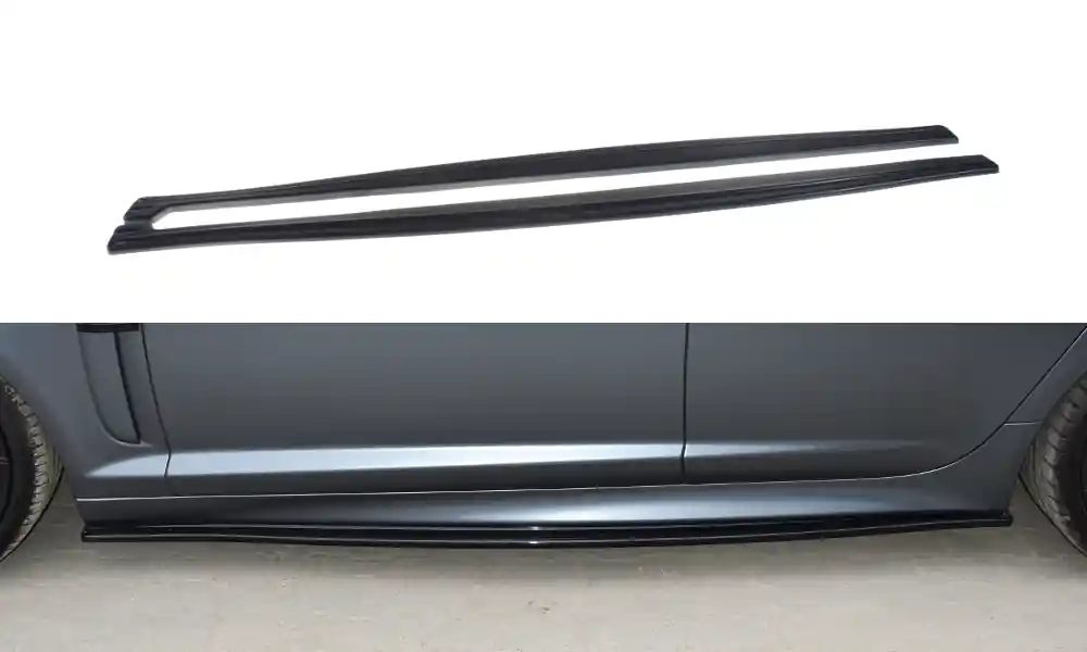 Promozione Esclusiva Diffusori minigonne JAGUAR XF- R nero opaco (Cod. JA-XFR-1-SD1T)