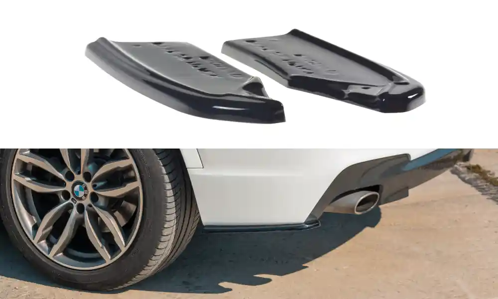Prezzo Ridotto Splitters posteriori laterali for BMW X3 F25 M-Pack Facelift nero opaco (Cod. BM-X3-25-MPACK-RSD1T)