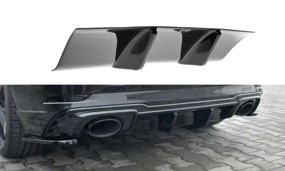 Sottoparaurti posteriore Audi RS3 8V FL Sportback nero opaco (Cod. AU-RS3-8VF-RS1T) Pagamento Sicuro
