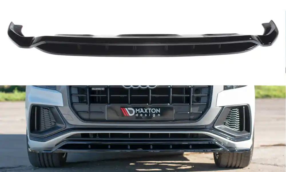 Saldi Splitter anteriore Audi Q8 S-line nero opaco (Cod. AU-Q8-1-SLINE-FD1T+FD1RT)
