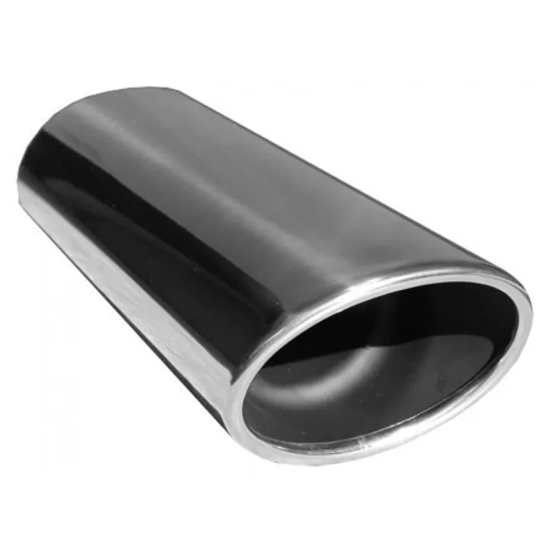 Novità tubo di scappamento per saldatura tipo 44 115x85 mm / lunghezza 300 mm - ovale / arrotolato / incli