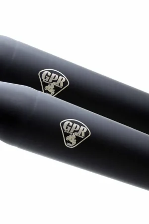 Bestseller GPR - SCARICO TRIUMPH BONNEVILLE THRUXTON 1200 2000/2004 COPPIA DI SILENZIATORI OMOLOGATI SENZA RACCORDO DEEPTONE BLACK CAFE RACER