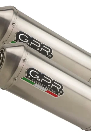 Compra Oggi Stesso GPR - SCARICO SUZUKI V-STROM DL 1000 2002/13 COPPIA SCARICHI OMOLOGATI CON RACCORDO SATINOX