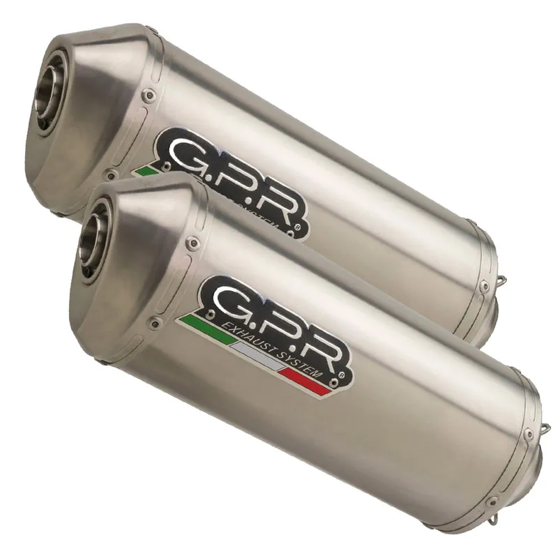 Compra Oggi Stesso GPR - SCARICO SUZUKI V-STROM DL 1000 2002/13 COPPIA SCARICHI OMOLOGATI CON RACCORDO SATINOX