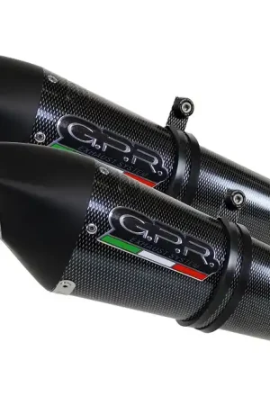GPR - SCARICO SUZUKI V-STROM DL 1000 2002/13 COPPIA SCARICHI OMOLOGATI GPE ANN. POPPY Miglior Prezzo