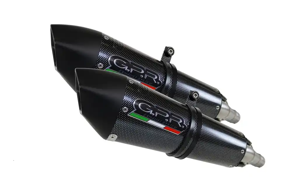 GPR - SCARICO SUZUKI V-STROM DL 1000 2002/13 COPPIA SCARICHI OMOLOGATI GPE ANN. POPPY Miglior Prezzo