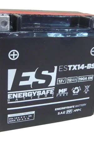 Prezzo Ridotto ENERGYSAFE - BATTERIA MOTO SIGILLATA CON ACIDO A CORREDO ESTX14-BS YTX14-BS