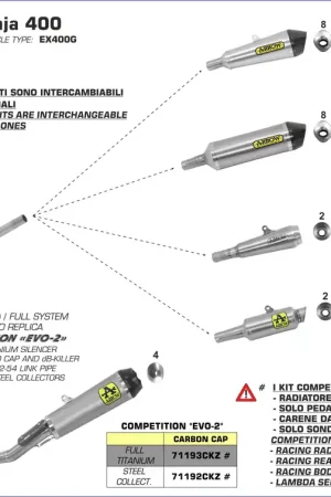 A Buon Prezzo ARROW - 71874XKI TERMINALE X-KONE KAWASAKI NINJA 400 18-20