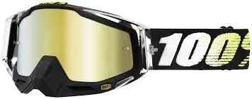 100% - MASCHERINA MOTOCROSS RACECRAFT CON LENTE A SPECCHIO ORO Vendita Finale