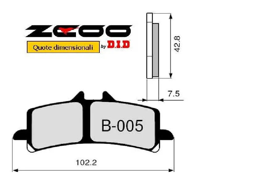 ZCOO - PASTIGLIE MOTO RACING B005 EX Occasione Imperdibile