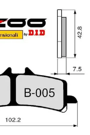 ZCOO - PASTIGLIE MOTO RACING B005 EX C Quantità Limitata
