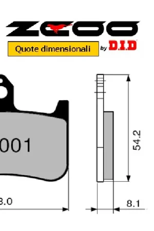 ZCOO - PASTIGLIE MOTO RACING N001 EX C Subito Disponibile