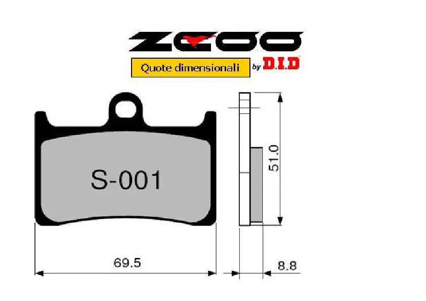 ZCOO - PASTIGLIE MOTO RACING S001 EX A Buon Prezzo